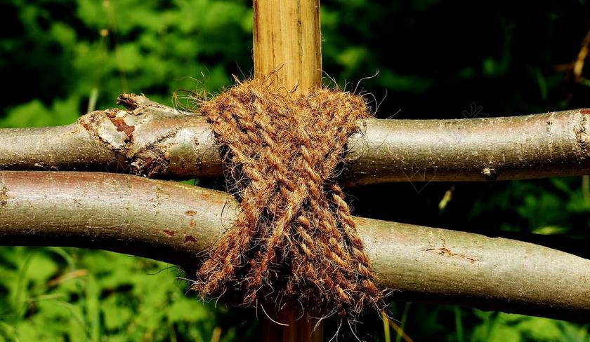 简约捆绑的麻绳背景图片