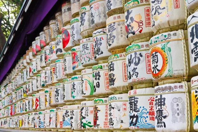 神社 东京 日本 亚洲 城市 佛教 输入 米酒 桶 庙