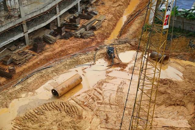 建筑简约亚洲建筑工地背景图片