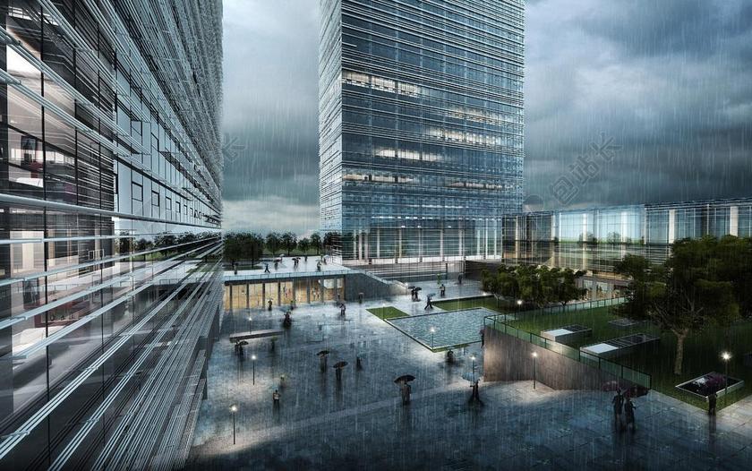 高层 办公 效果图