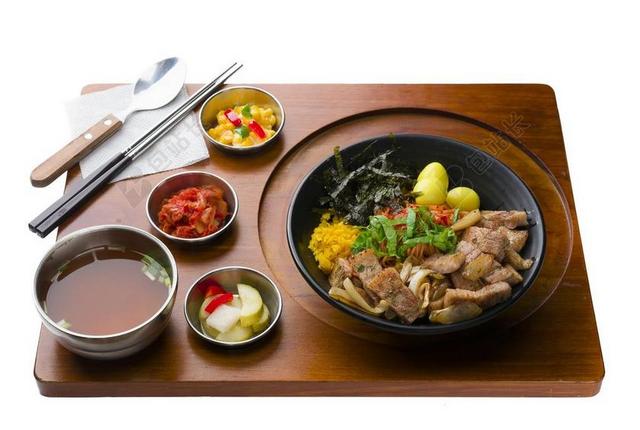 肉 石锅拌饭 中国张 泡菜