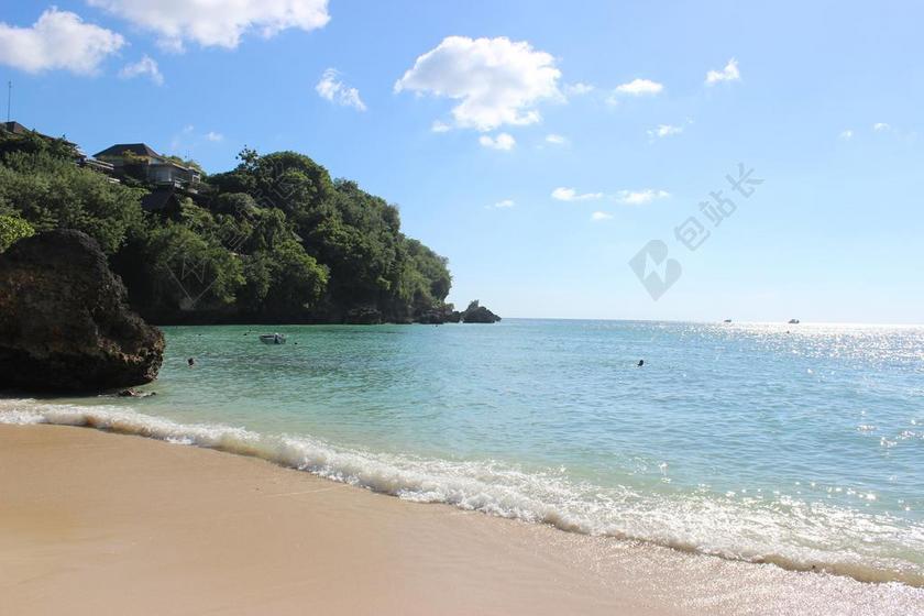 海滩 晚间 天空 巴厘岛 巴东海滩