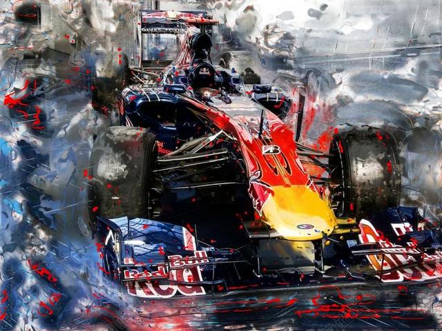 红牛 汽车 F1 赛车式1