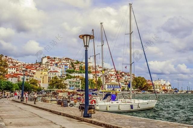 希腊 SKOPELOS 岛 斯波拉提 地中海 爱琴海 镇 乔拉