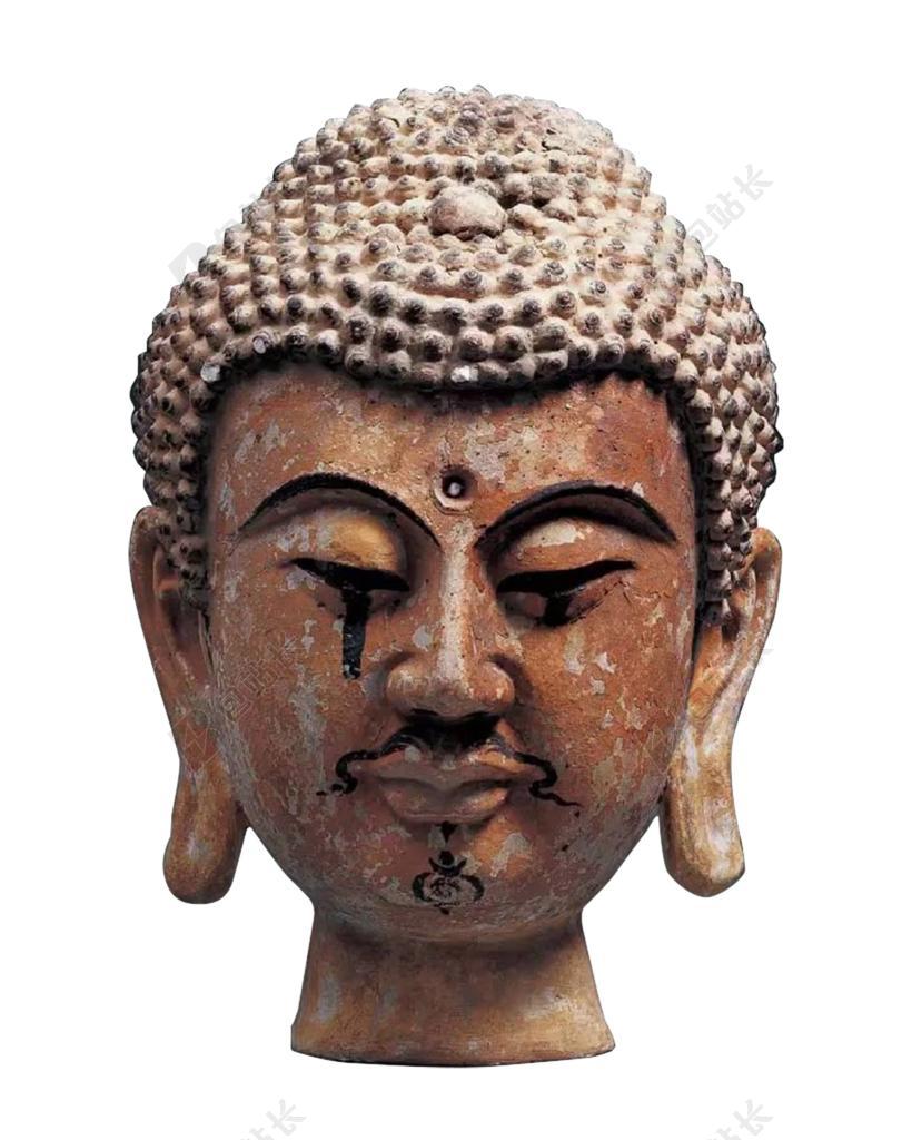 中国 西夏 文物 山西博物馆 佛头像 西夏文物精品展 PSD文件