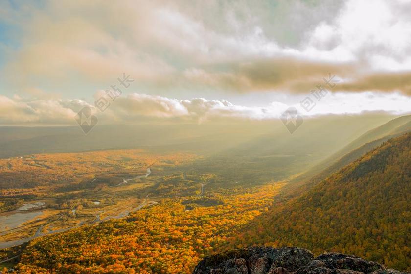 山顶 景区 河 查看 景观 农村 自然 山