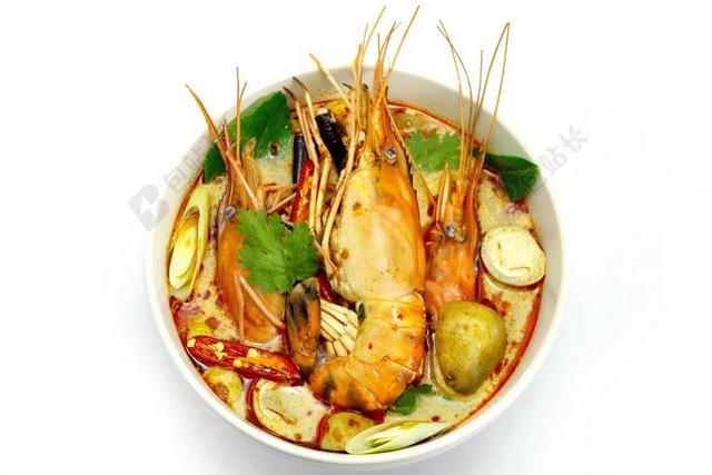冬荫功 酸辣汤 小虾 菜 食品 泰国 泰国食品 海 味