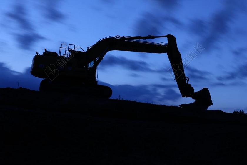 夜 运动 长时间曝光 挖掘机 网站 施工机械 长时间照明 车辆