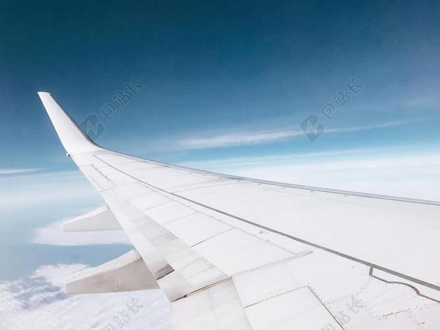旅游清新飞机外的景色背景图片