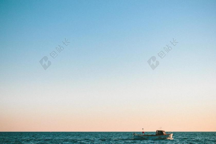自然 水 海洋 海 表面 平静 船 船只 天空 云