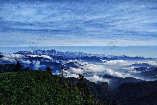 贡嘎山 高原 自然风光