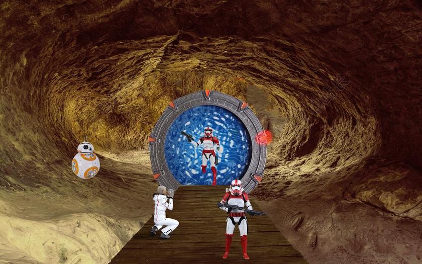 幻想 洞穴 科幻小说 星际之门 照片蒙太奇 向前 研究 远征