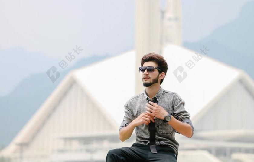 时尚 风格 男孩时尚 构成 年轻 男孩 肖像 成人 有吸引力