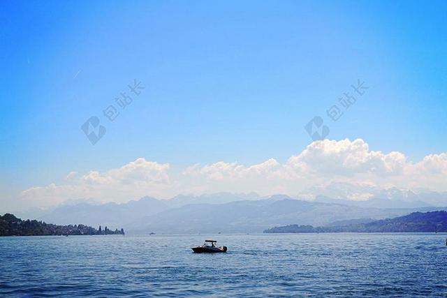 苏黎世 瑞士 苏黎世湖 湖 水 夏季 引导 查看 展望