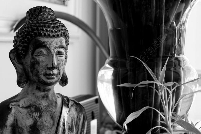 摄影复古家庭佛像背景图片