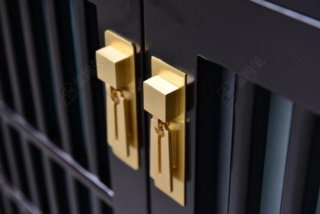 金属 拉手 黑色 金色 高端 实木 浴室柜