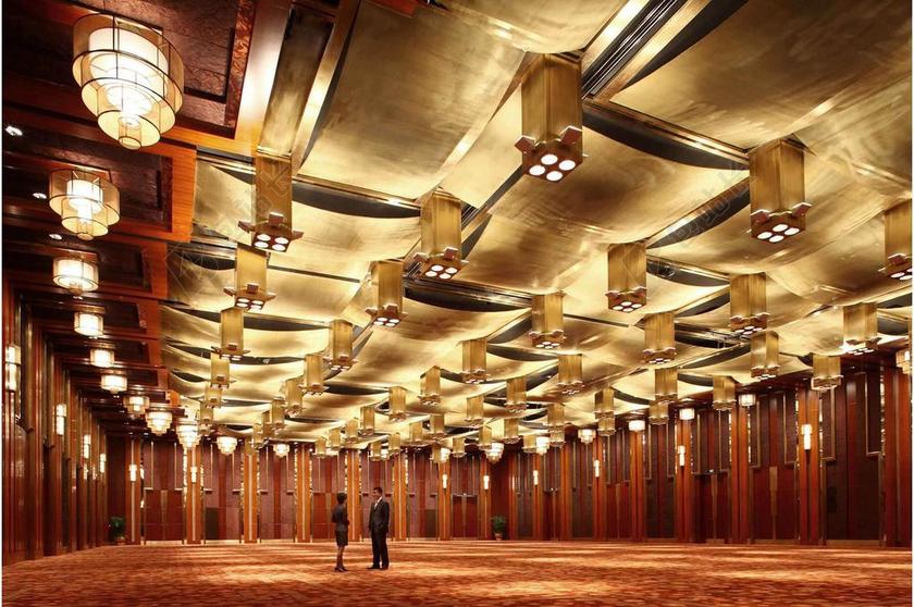 建筑时尚中式大堂背景图片