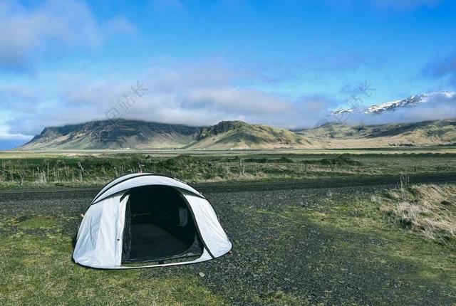 营 山 冰岛 景区 查看 景观 冒险 露营 旅程 自然