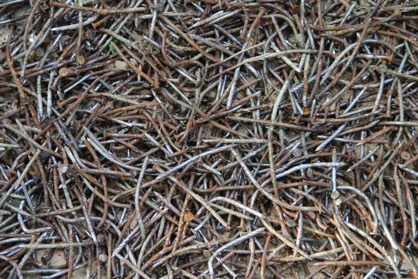 铁钉 使用 生锈 破旧的 铁