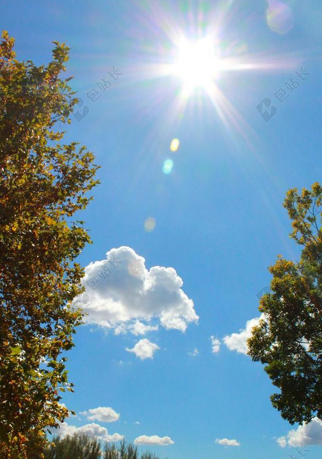 蓝蓝的天空 天空 阳光 太阳耀斑