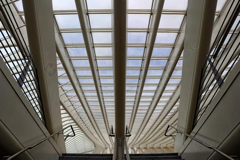 火车站 列日 架构 建设 比利时 技术 现代 屋顶 铁路交通