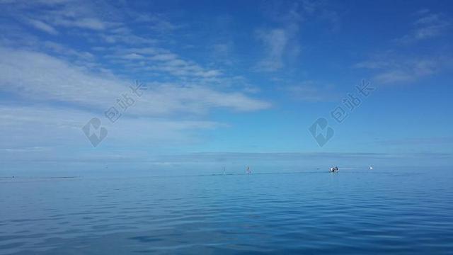 自然斐济大海蓝天背景图片
