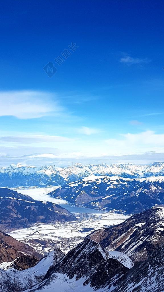 山 冰川 谷 地平线 山谷 景色的冰川 山区分钟