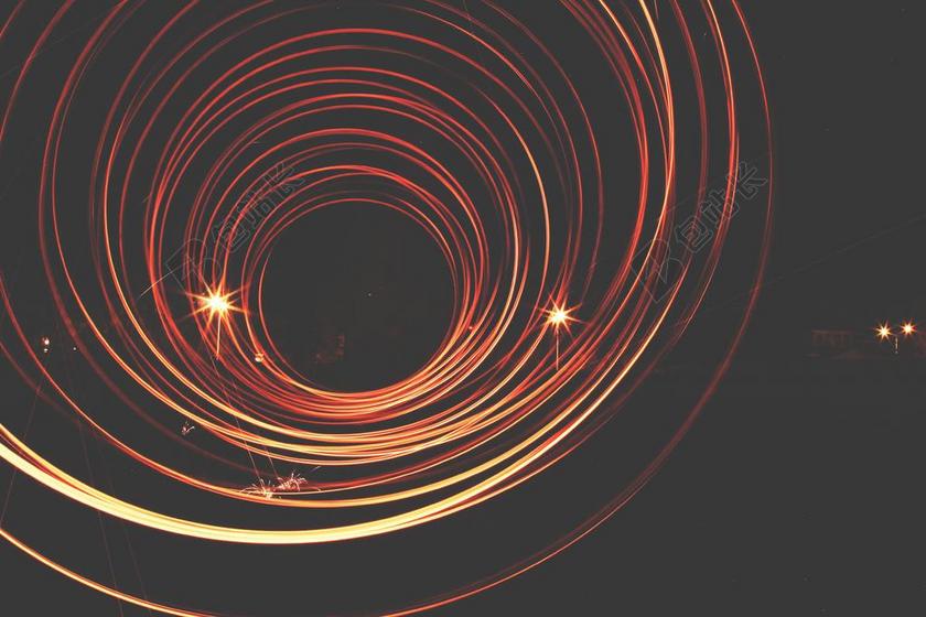 火焰 圆 环路 黑暗 光 显示 执行