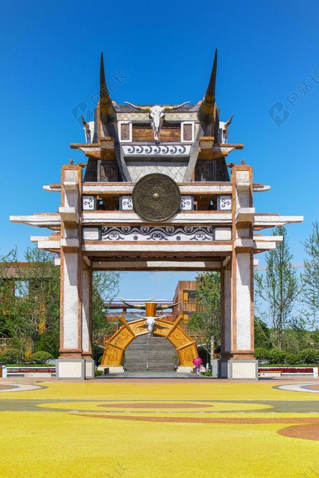 中国 贵阳 天河潭 太阳广场 少数民族建筑 天河潭风景区