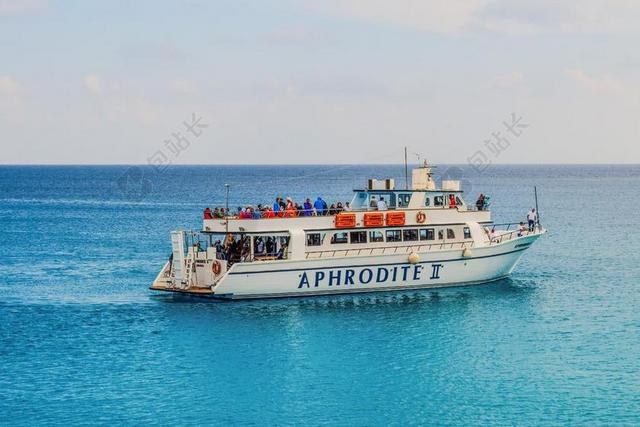 游船 海 地平线 蓝色 旅游 度假 假期 地中海 塞浦路斯