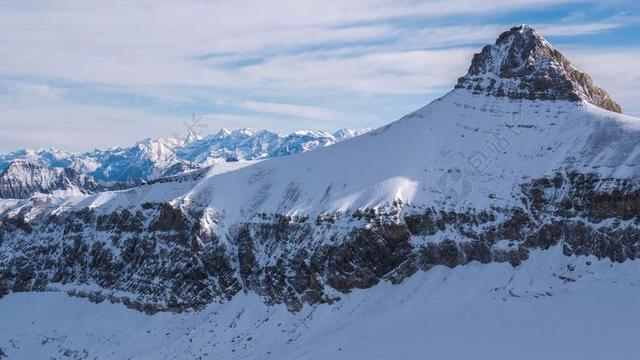高山 山 瑞士 冬天 山峰 奥尔登峰