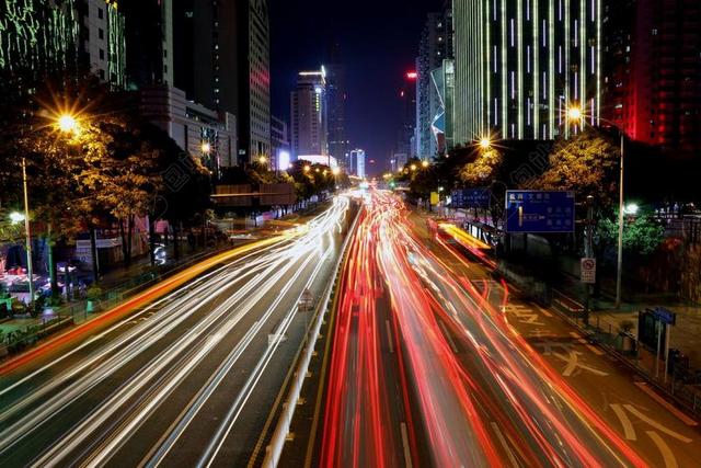 城市 夜景 光线