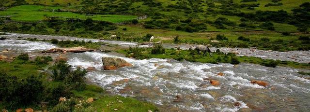 旅游清新旅游风景河流渐变图片