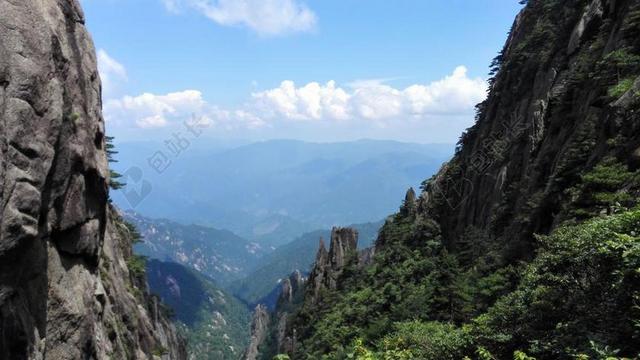 黄山 白云 蓝天 好天气