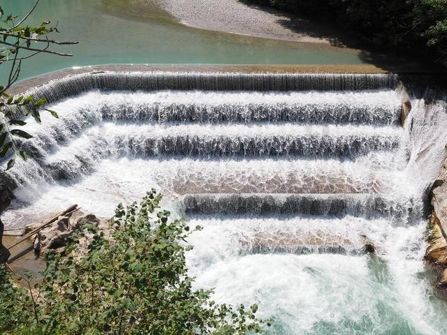 LECHFALL 堰 莱赫 菲森 瀑布 水 河 水电源 私语