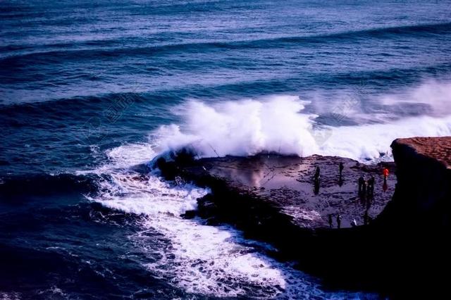海 海洋 钓鱼 数字 海浪 自然 户外 悬崖 休闲 娱乐