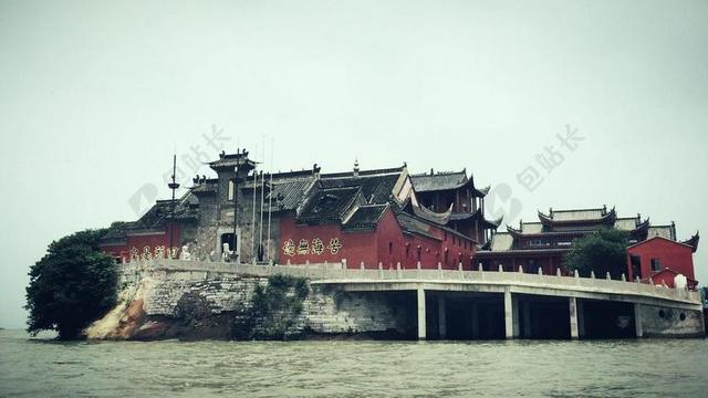 巢湖 庙宇 湖上